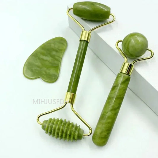 Natural Jade Roller Face Gua Sha Body Neck Massager