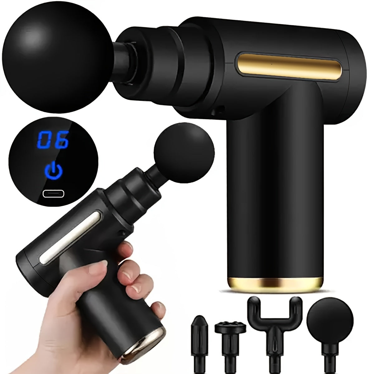 Portable Muscle Massage Gun with High-Torque Motor Design